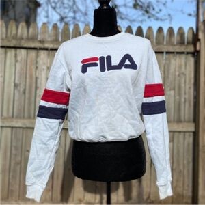 Fila Navy and White Logo Tag